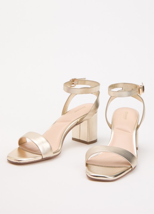 Dune London Medina sandalette van leer - detail 3 goud