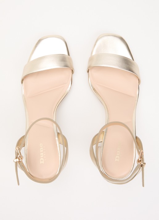 Dune London Medina sandalette van leer - detail 4 goud