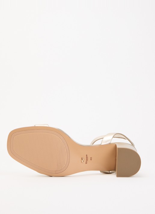 Dune London Medina sandalette van leer - detail 5 goud
