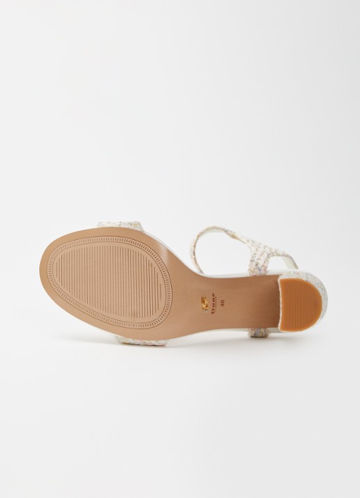 Dune London Mention sandalette met tweed-look - detail 5 wit