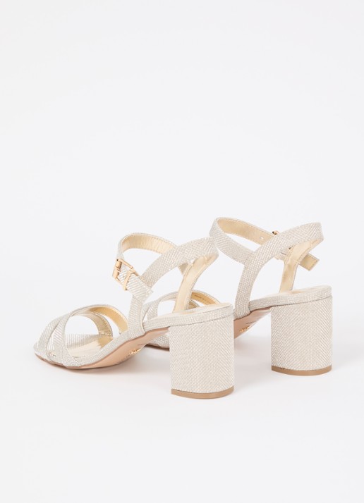 Dune London Merisa sandalette - achterkant 5 witgoud