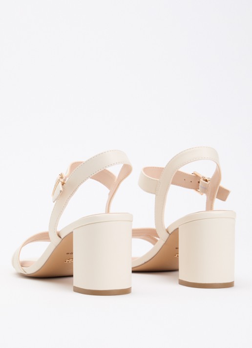 Dune London Merisa sandalette - achterkant 4 creme