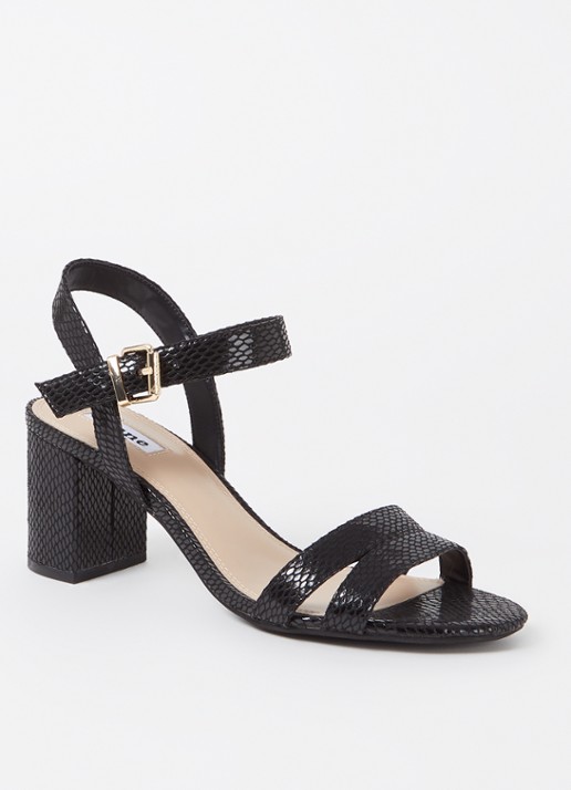 Dune London Merisa sandalette - voorkant diepzwart