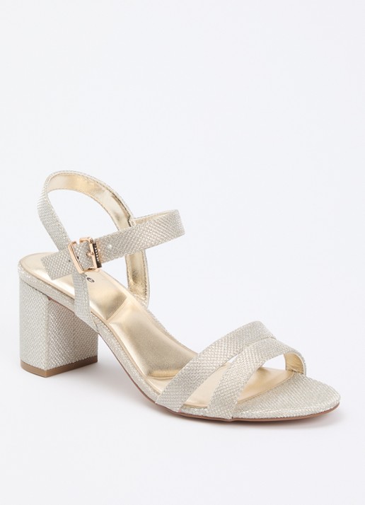 Dune London Merisa sandalette - voorkant 3 goud