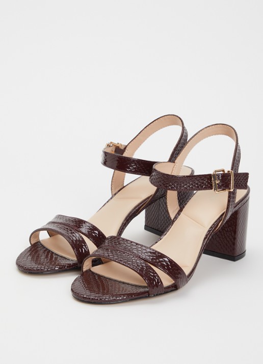 Dune London Merisa sandalette - detail 2 bordeauxrood