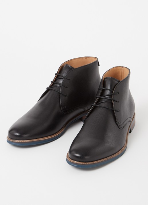 Dune London Millers veterboot van leer - detail 3 zwart