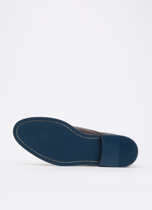 Dune London Millers veterboot van leer - detail 3 donkerbruin