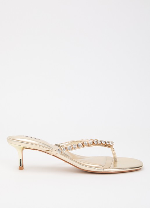 Dune London Mimis sandalette van leer met strass