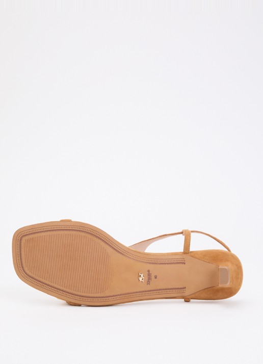 Dune London Monacos sandalette van leer - detail 3 camel