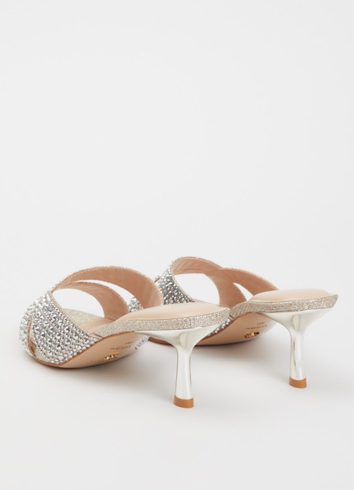 Dune London Monette muiltje met glitter en strass - achterkant 4 goud