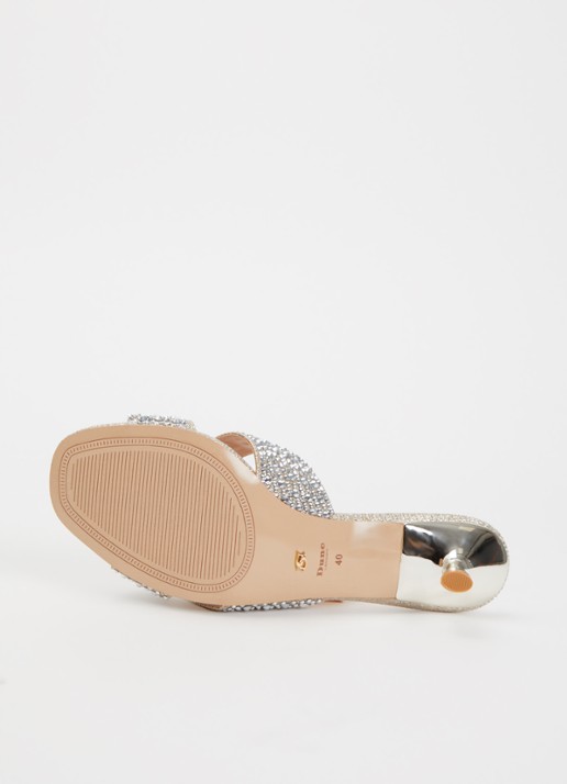 Dune London Monette muiltje met glitter en strass - detail 3 goud