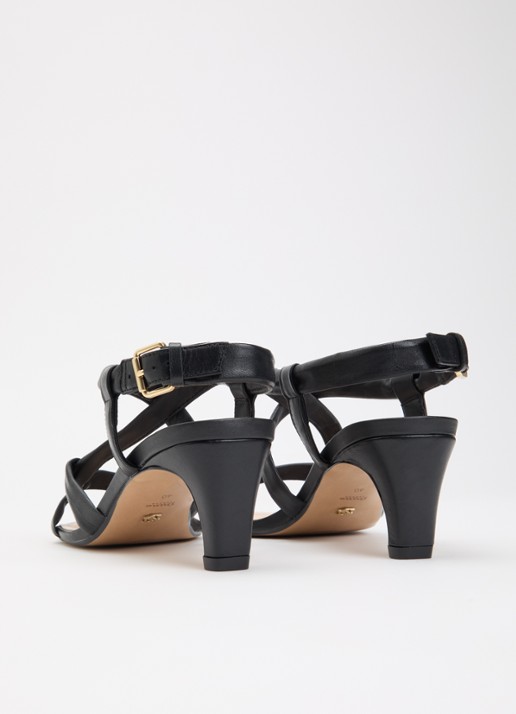 Dune London Motivating sandalette van leer - achterkant zwart