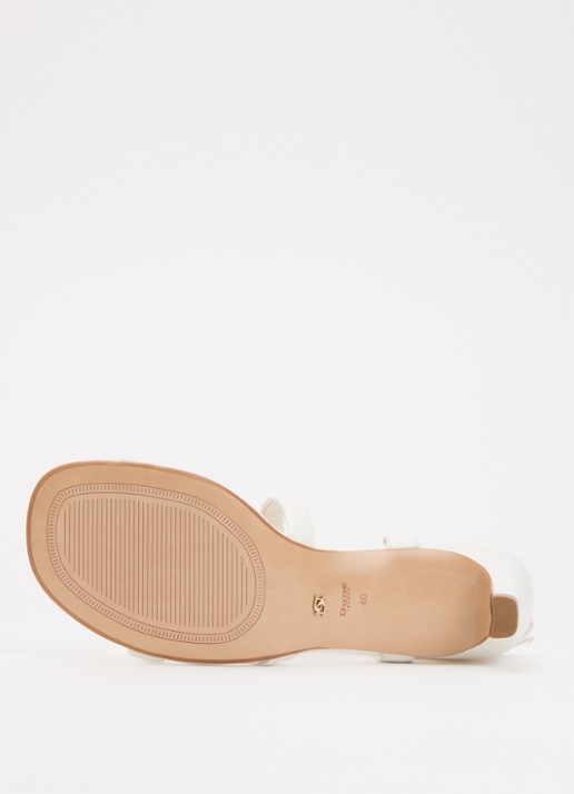 Dune London Motivating sandalette van leer - detail 4 wit
