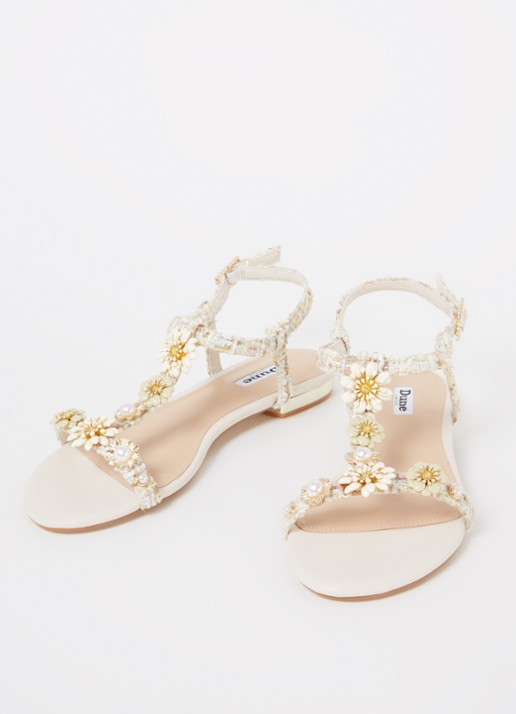 Dune London Nature sandaal met lurex - detail beige