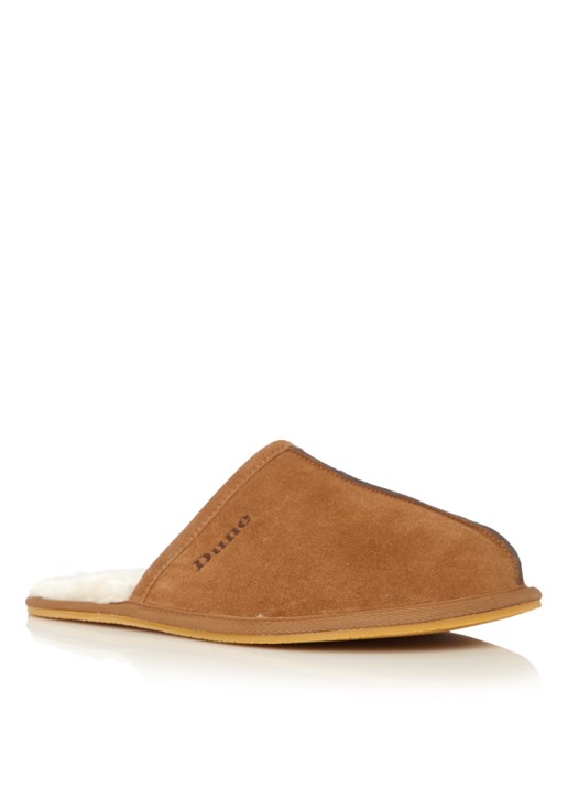 Dune London Pantoffel Flintoff - voorkant 5 lichtbruin