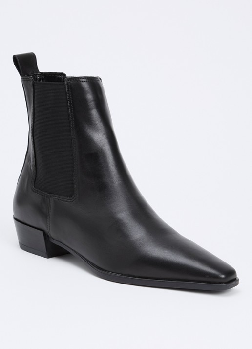 Dune London Parkas chelsea boot - voorkant 7 zwart