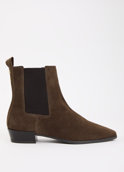 Dune London Parkas chelsea boot - voorkant 4 hazelnootbruin