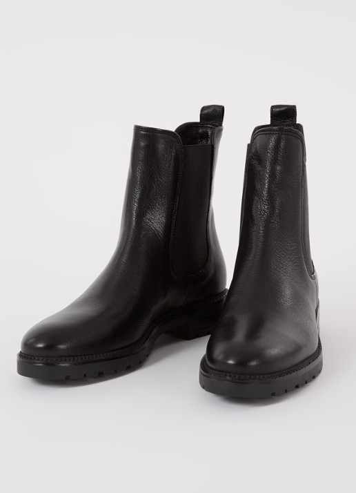 Dune London Poema chelsea boot van leer - detail 3 zwart