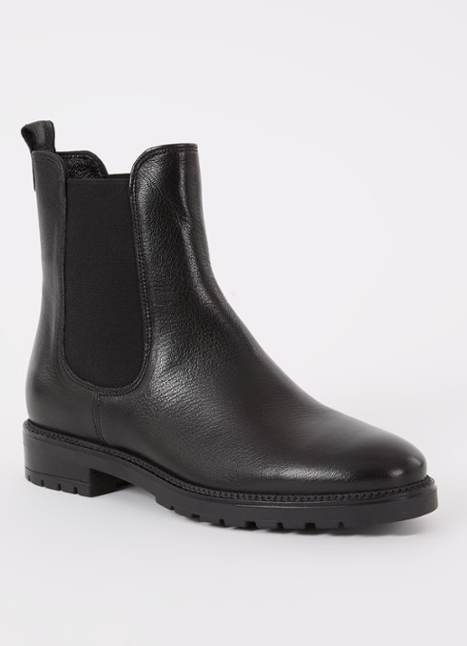 Dune London Poema chelsea boot van leer