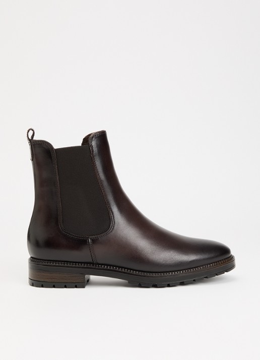Dune London Poema chelsea boot van leer