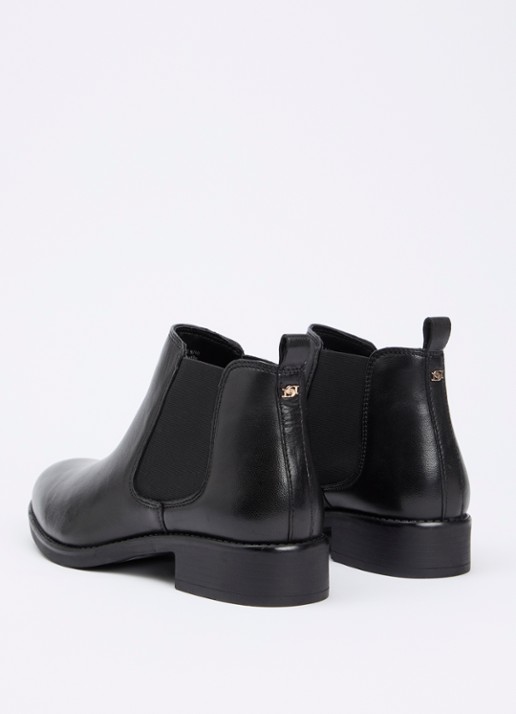 Dune London Polished chelsea boot van leer - achterkant 2 zwart