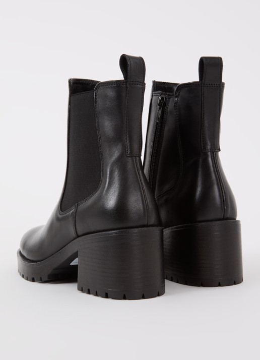 Dune London Positivity chelsea boot van leer - achterkant 4 zwart