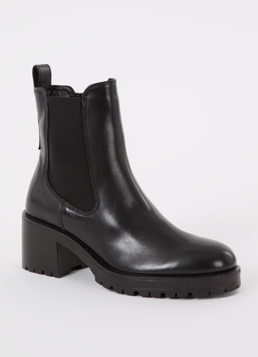 Dune London Positivity chelsea boot van leer