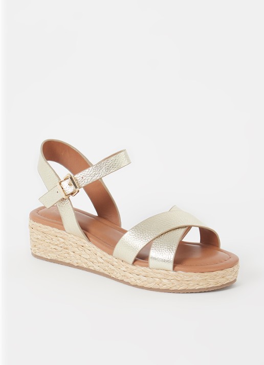 Dune London Regular Fit Linnie sleehak met metallic finish - voorkant 5 goud