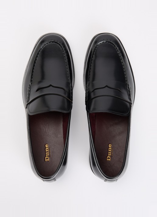 Dune London Sacha loafer van leer - detail 3 zwart