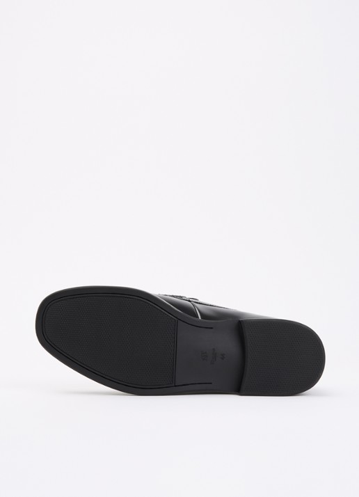 Dune London Sacha loafer van leer - detail 4 zwart