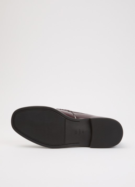 Dune London Sacha loafer van leer - detail 4 bordeauxrood
