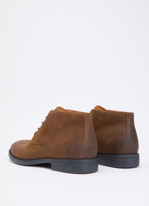 Dune London Sainty veterschoen van leer - achterkant bruin