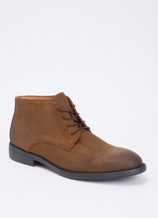 Dune London Sainty veterschoen van leer - voorkant 2 bruin