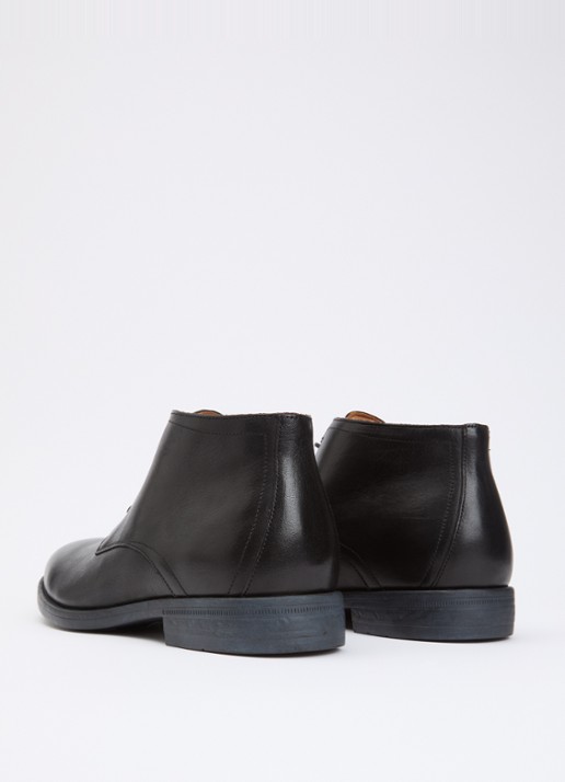 Dune London Sainty veterschoen van leer - achterkant 4 zwart