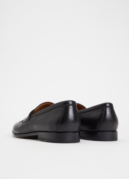 Dune London Salford loafer van leer - achterkant 4 zwart