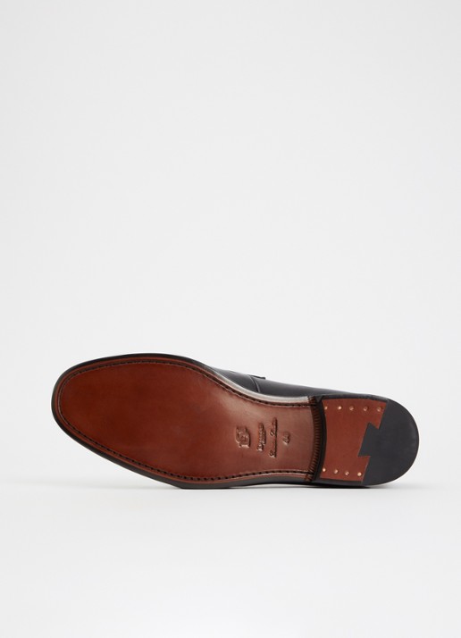 Dune London Salford loafer van leer - detail 3 zwart