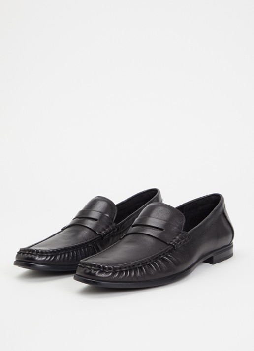 Dune London Sammi loafer van leer  - detail 3 zwart