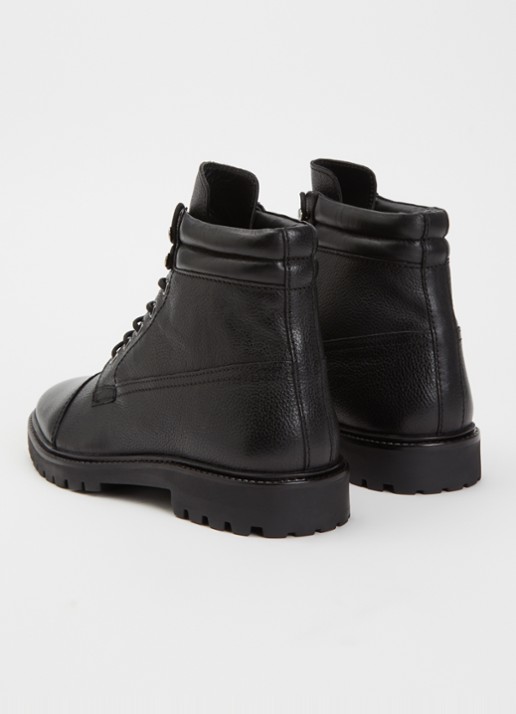 Dune London Sawyeer veterboot van leer - achterkant 2 zwart