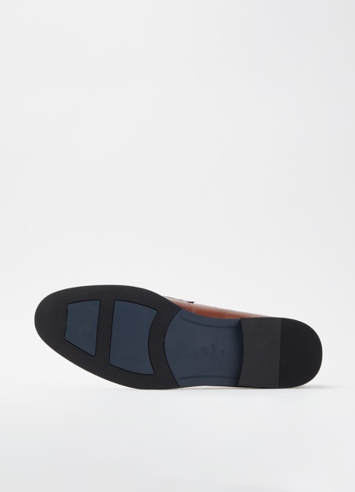 Dune London Skylers loafer van leer - detail 5 bruin