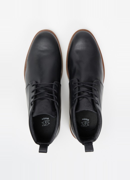 Dune London Smoky veterschoen van leer - detail 3 zwart