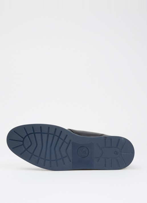 Dune London Smoky veterschoen van leer - detail 4 zwart