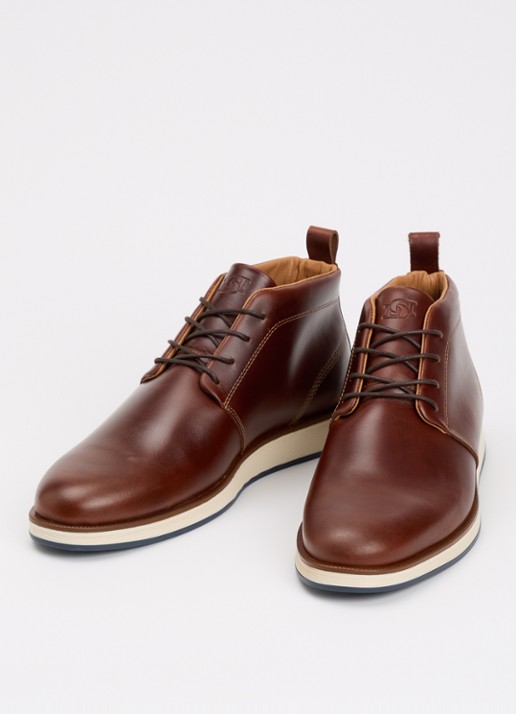 Dune London Smoky veterschoen van leer - detail 3 bruin