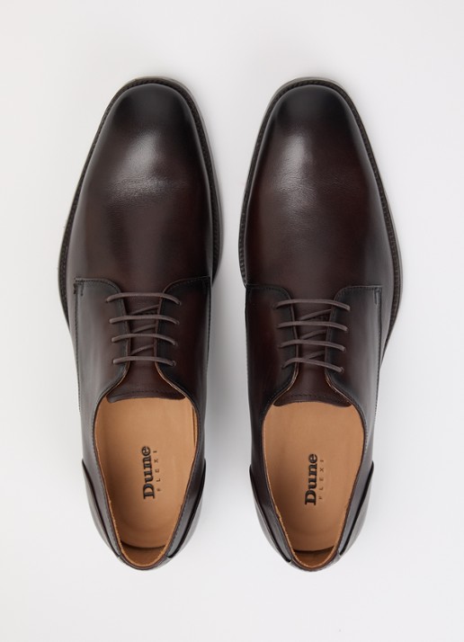 Dune London Sole veterschoen van leer - detail 4 donkerbruin