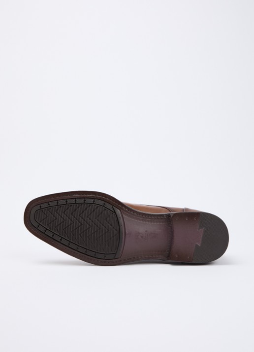 Dune London Sole veterschoen van leer - detail 3 cognac