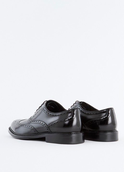 Dune London Solihull brogue van leer  - achterkant 2 zwart