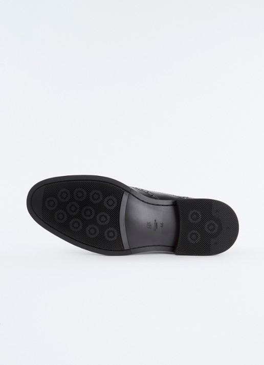 Dune London Solihull brogue van leer  - detail 5 zwart