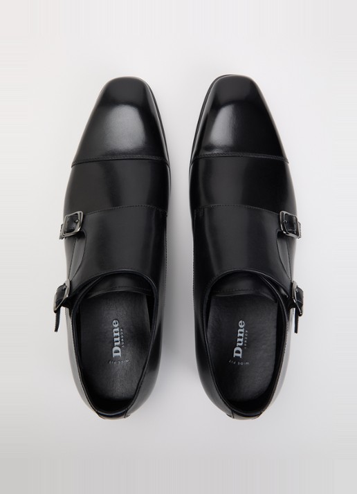 Dune London Solutions loafer van lakleer met gesp detail - detail 3 zwart