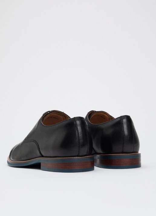 Dune London Stanlakes veterschoen van leer  - achterkant 5 zwart