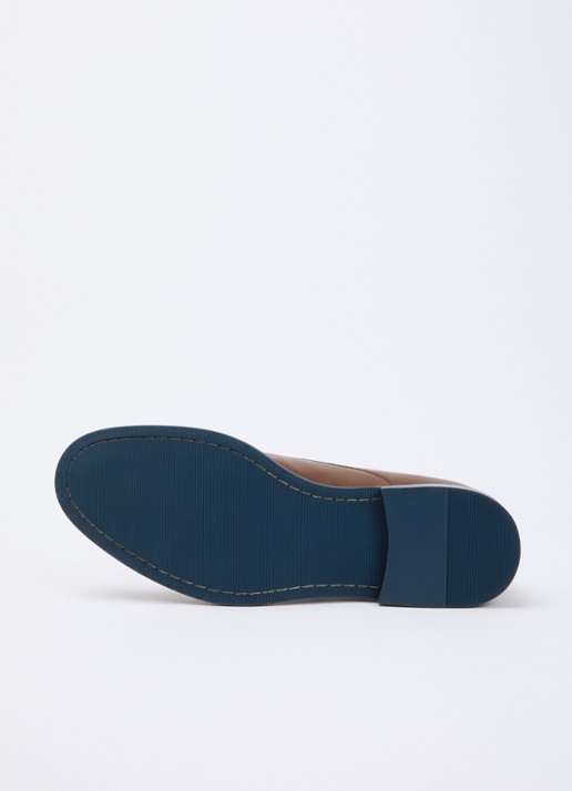 Dune London Stanlakes veterschoen van leer  - detail 5 cognac
