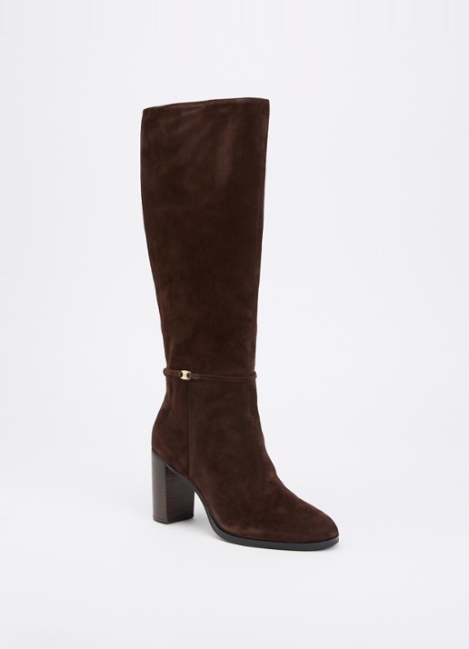 Dune London Starlling laars van leer met gesp detail